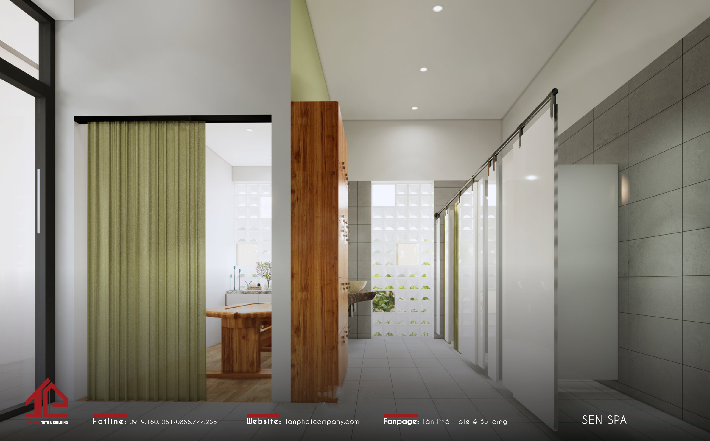 Khu vực tắm được thiết kế đơn giản, trang bị đầy đủ các vật dụng đáp ứng nhu cầu của khách hàng. Không gian trở nên sạch sẽ, thoáng đãng nhờ việc sử dụng gạch giả xi măng, điều này còn hạn chế được trượt trượt cho khách hàng khi đi lại.