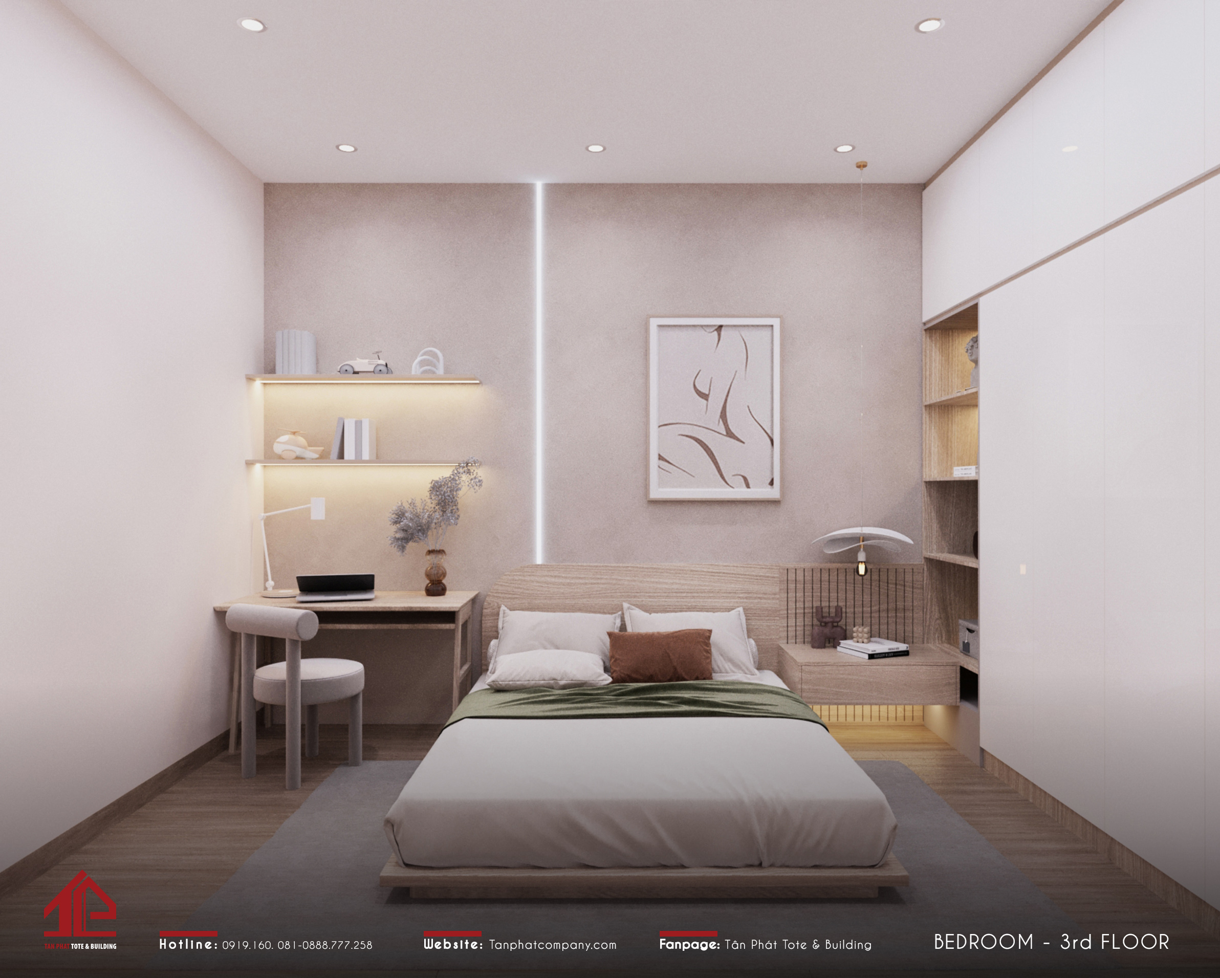 Ánh sáng tự nhiên luôn được đảm bảo tràn ngập căn phòng để tốt cho sự phát triển của bé.