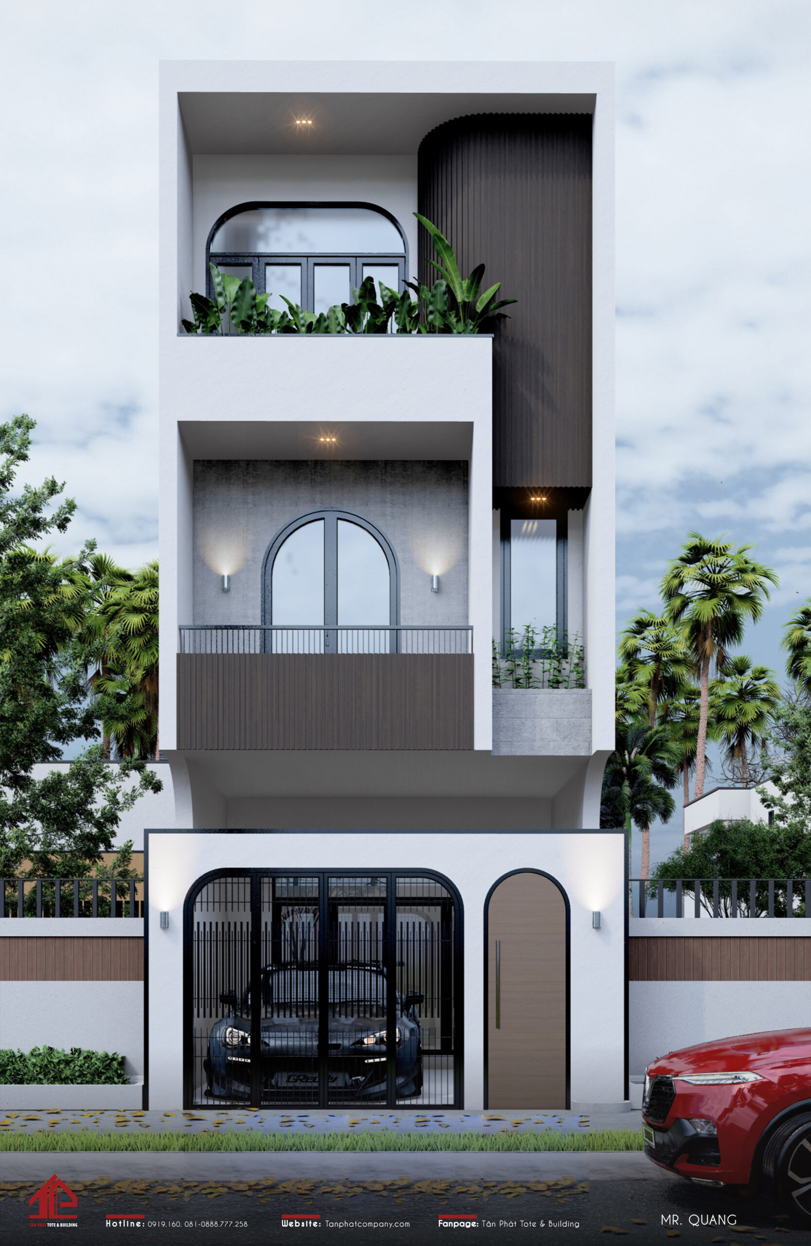 Nét hiện đại của Q’s house được thể hiện qua các hình khối và nét thẳng dứt khoát định hình lên toàn bộ công trình.