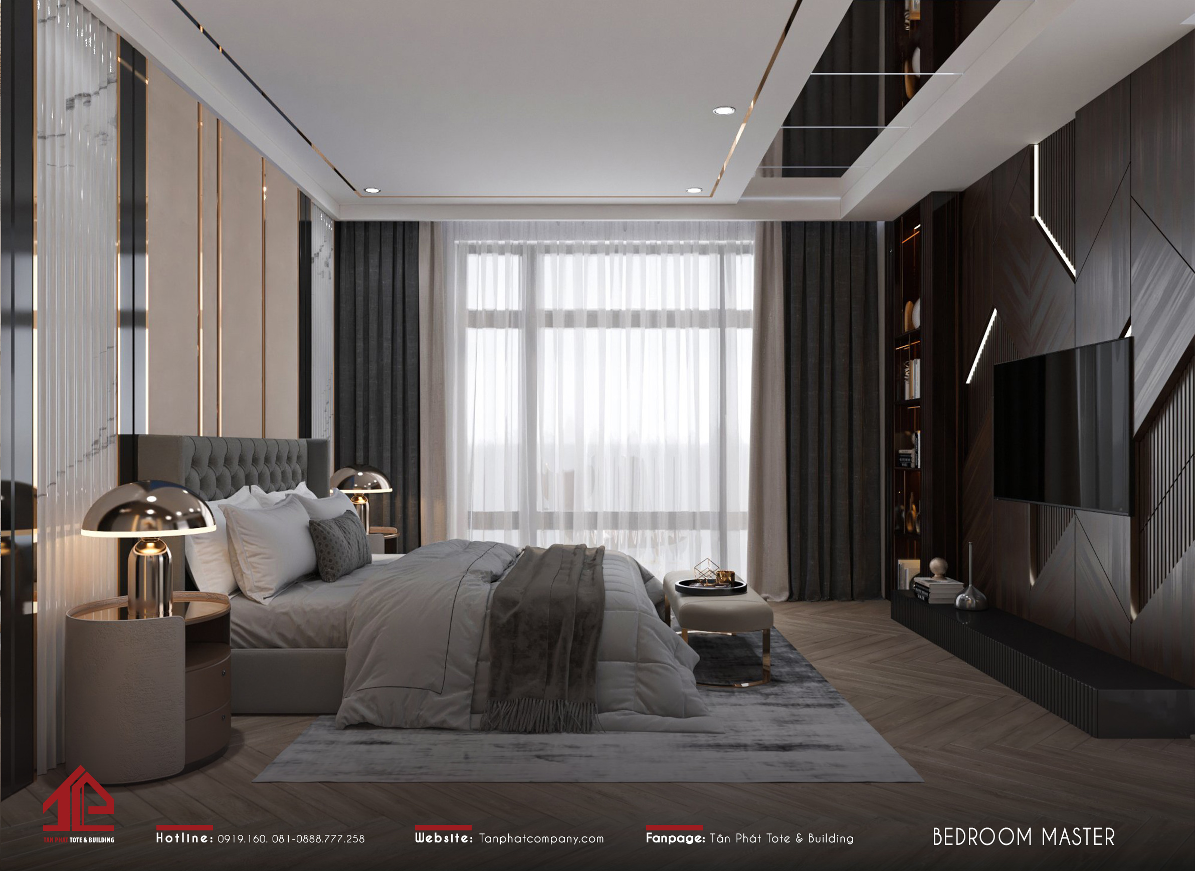 thiết kế phòng ngủ hiện đại