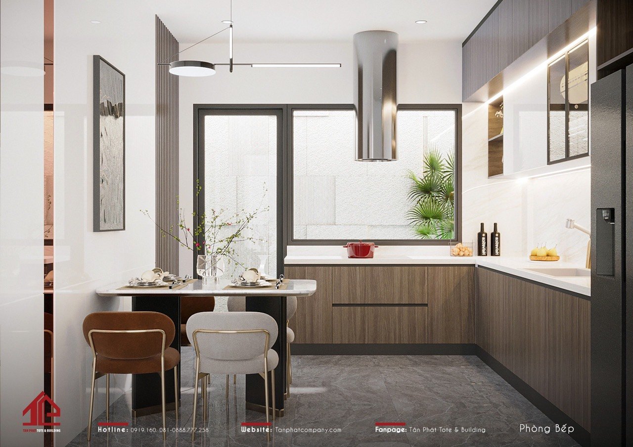 Hệ cửa nhôm kính giúp căn phòng thêm sáng sủa, tạo sự kết nối giữa không gian bên trong và thiên nhiên bên ngoài.