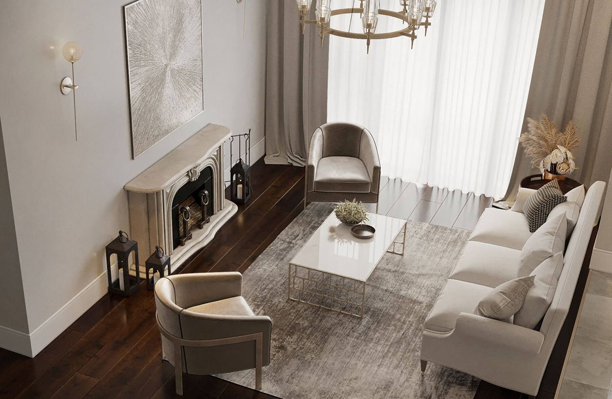 bố trí căn hộ chung cư 90m2