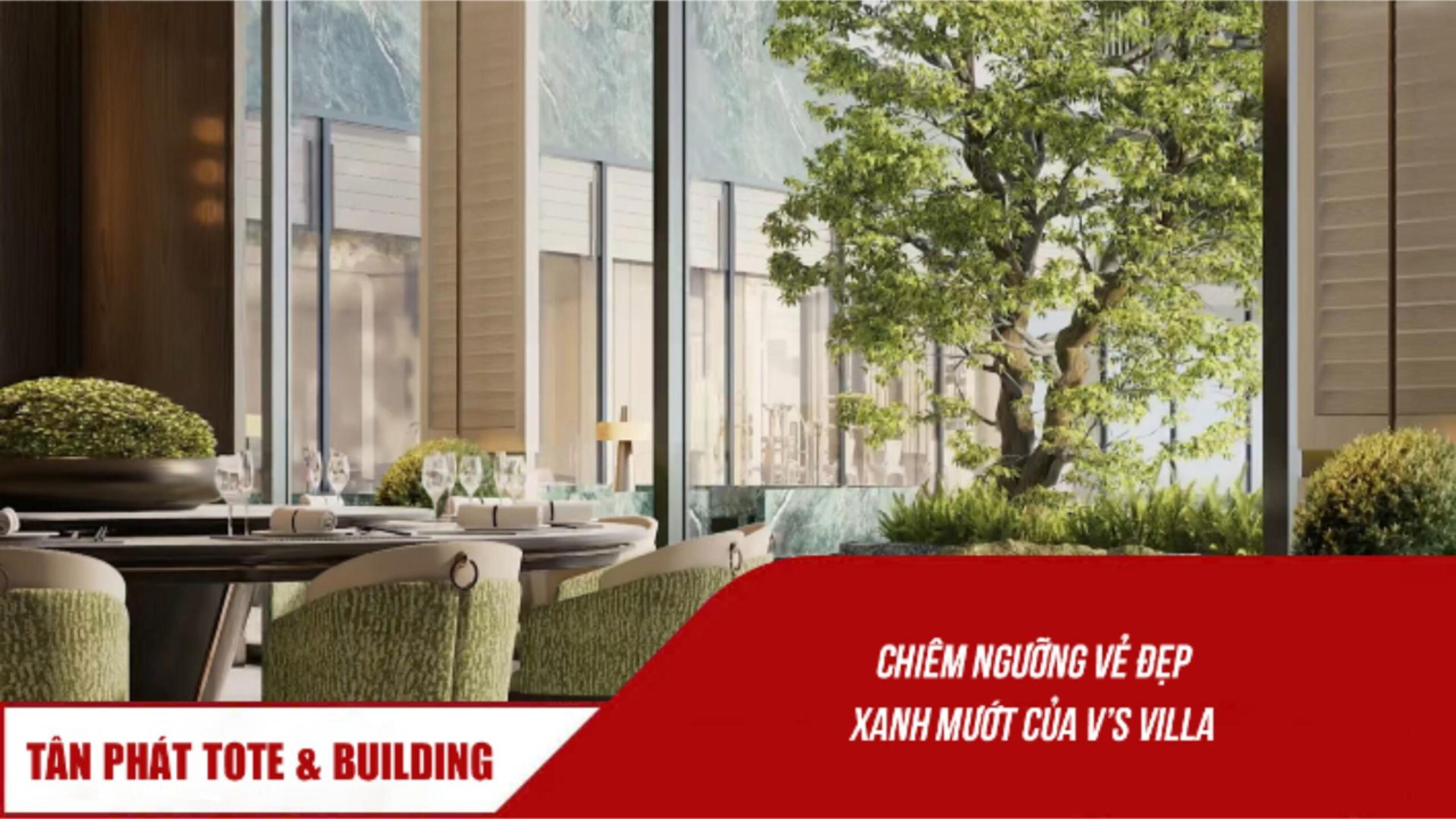 Thiết kế biệt thự hiện đại với mảng xanh tại V’s Villa nghỉ dưỡng tại gia