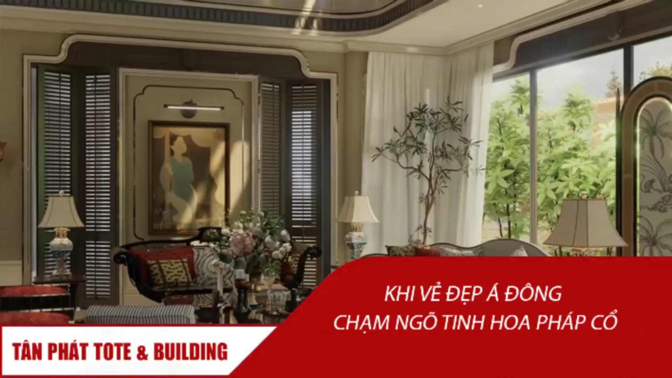 Thiết kế nội thất biệt thự thông tầng phong cách Á Đông và Pháp cổ