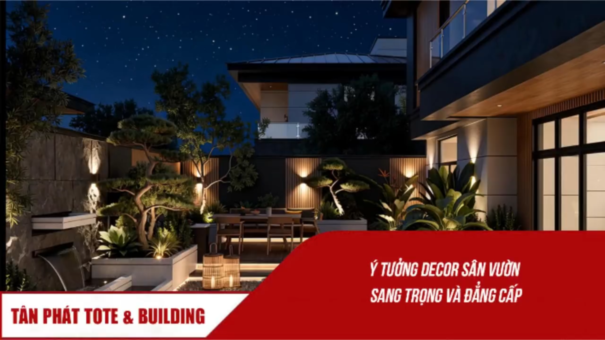 Phối cảnh 3D thiết kế sân vườn biệt thự hiện đại phong cách nghỉ dưỡng sang trọng